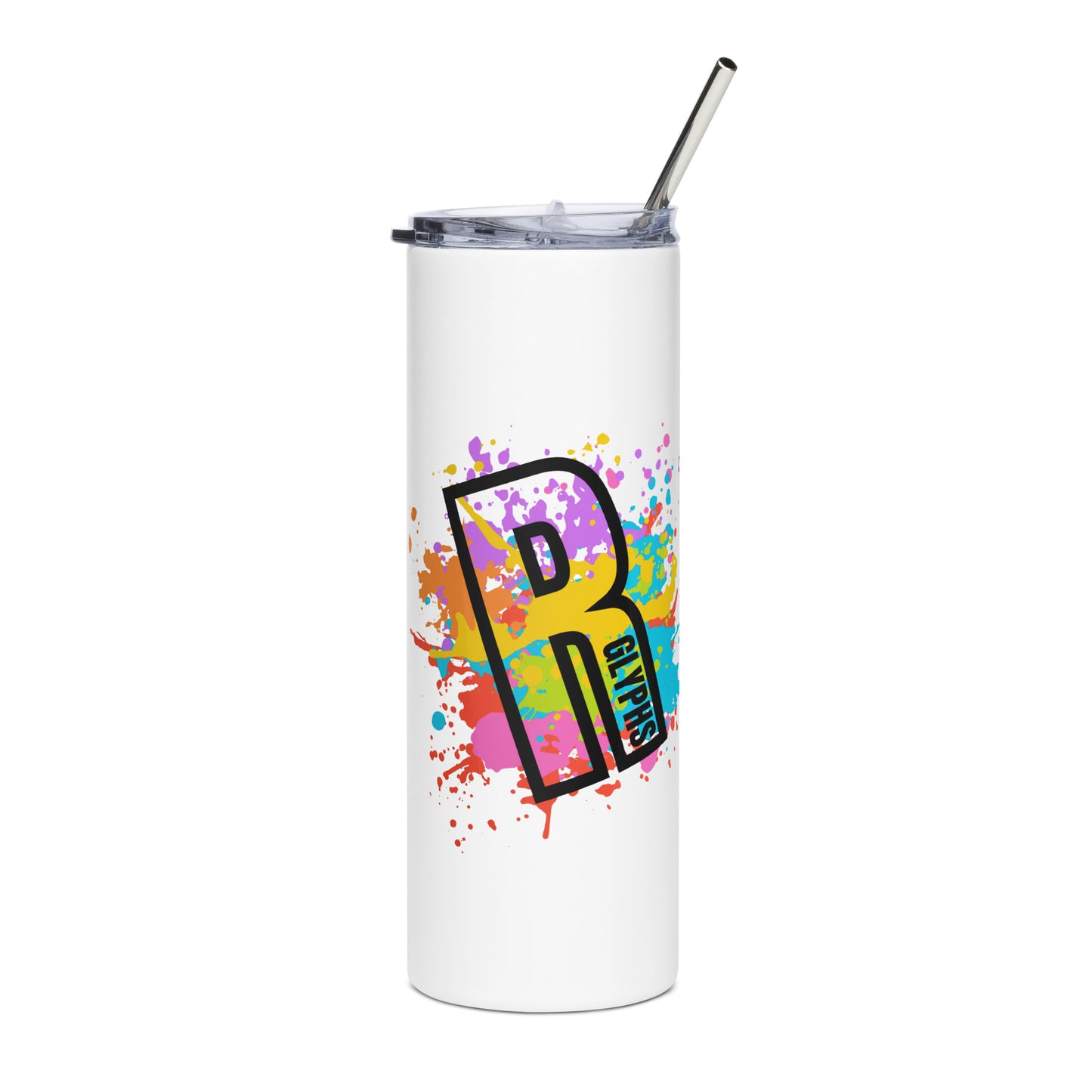 Dinosaur Alphabet Stainless steel tumbler Pink/Purple