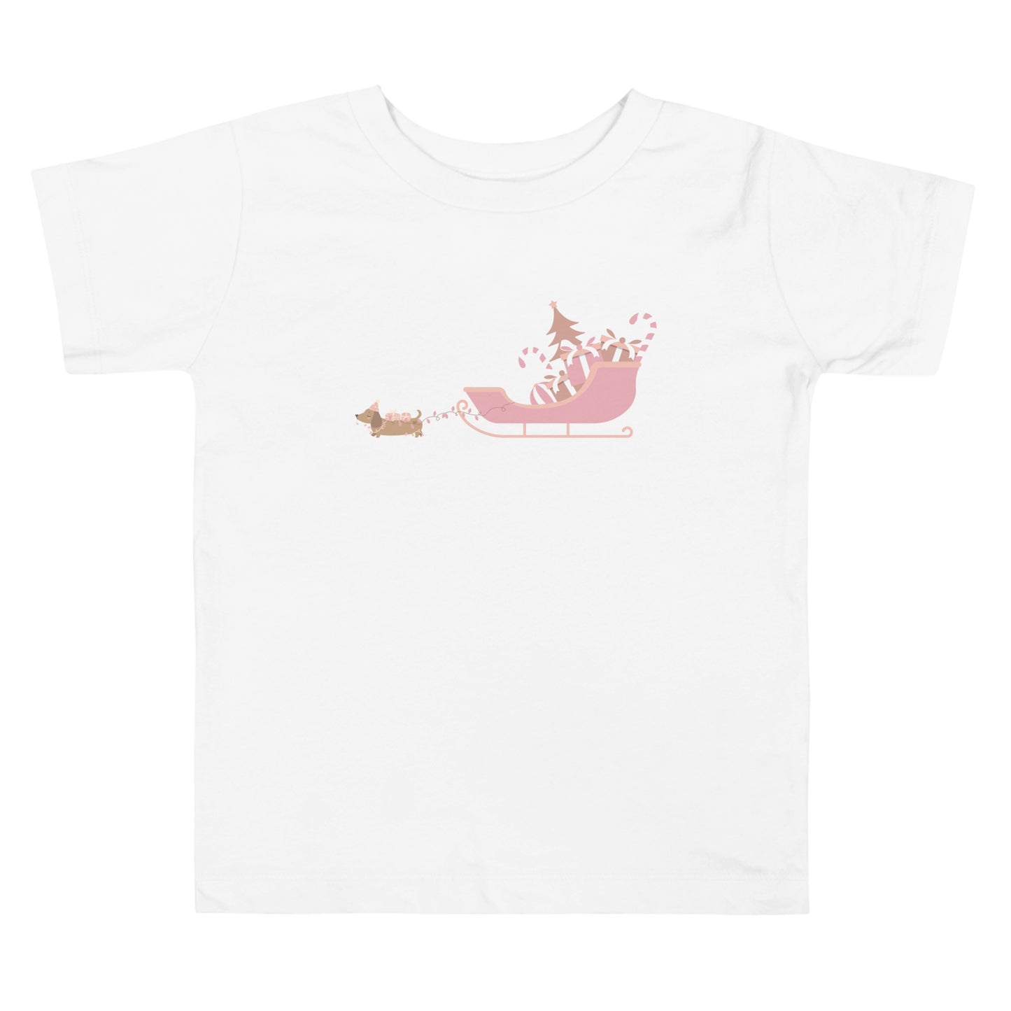 Dachshund Away with the Sleigh Toddler T-Shirt