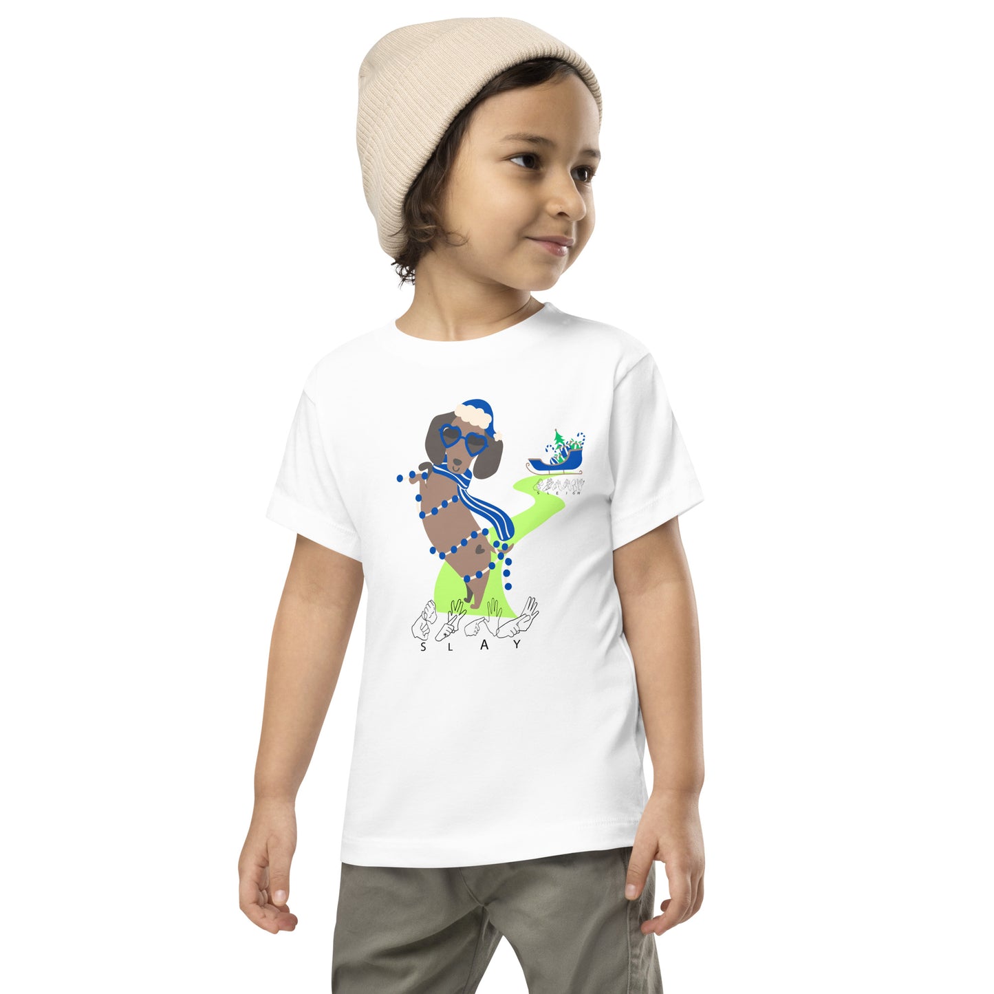 Dachshund is it SLAY or Sleigh Toddler T-Shirt