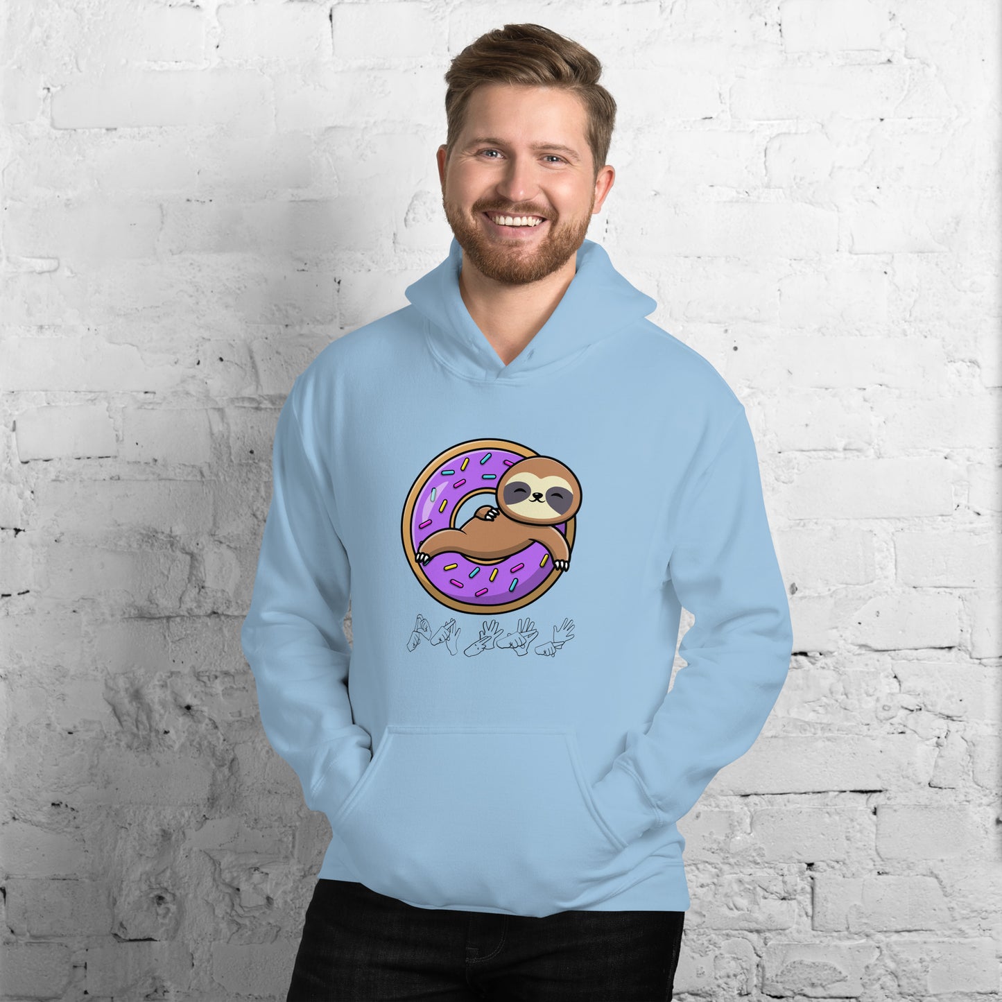 Donut Sloth Adult Hoodie