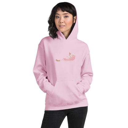 Dachshund Away with the Sleigh Adult Hoodie