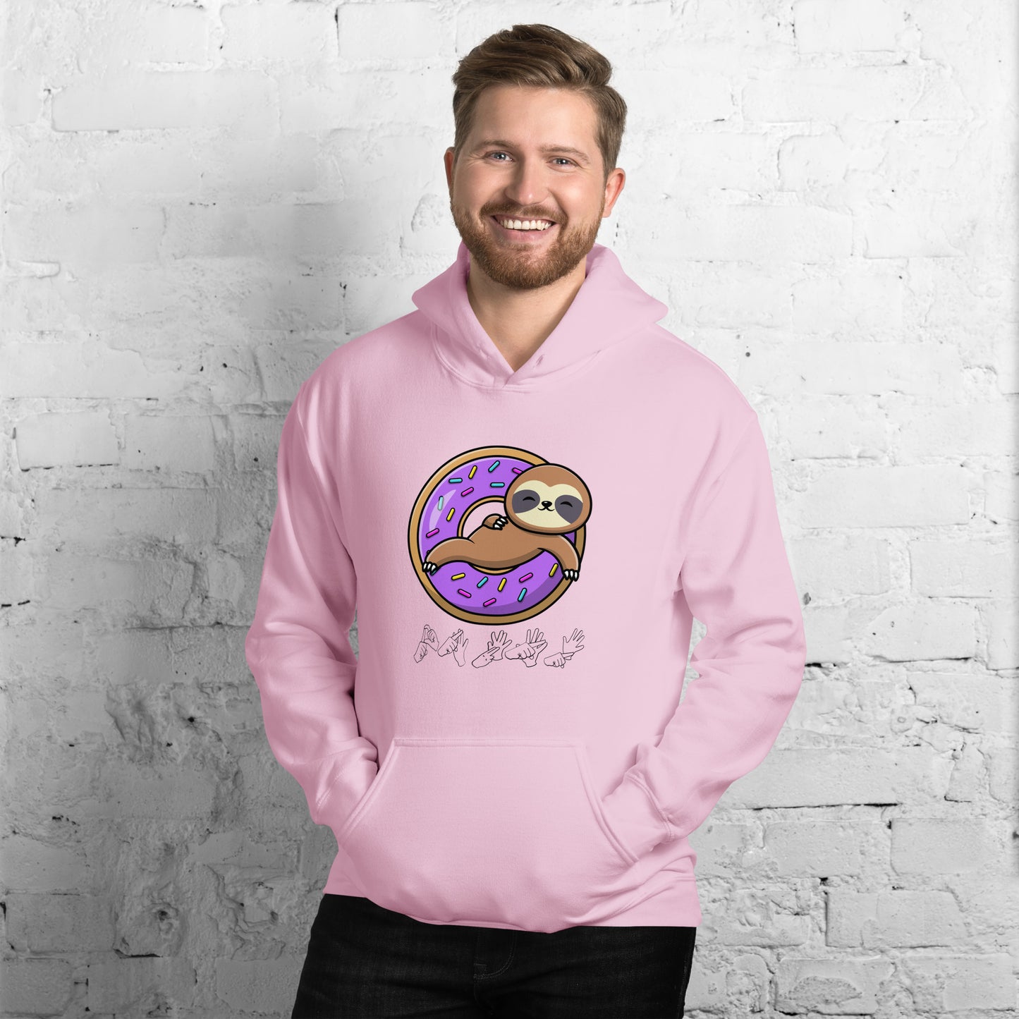 Donut Sloth Adult Hoodie