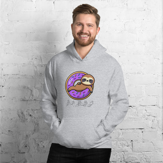 Donut Sloth Adult Hoodie