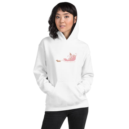 Dachshund Away with the Sleigh Adult Hoodie