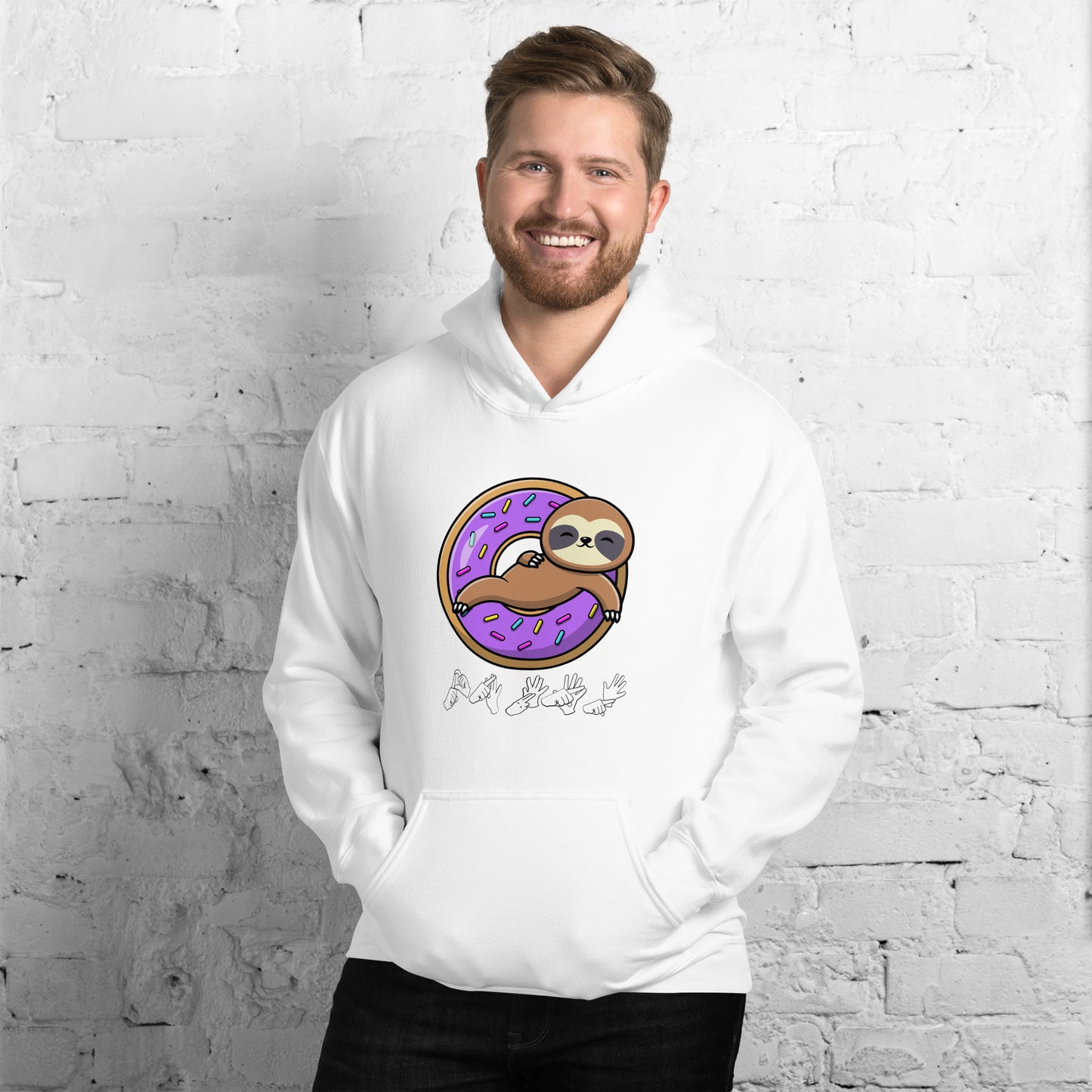 Donut Sloth Adult Hoodie