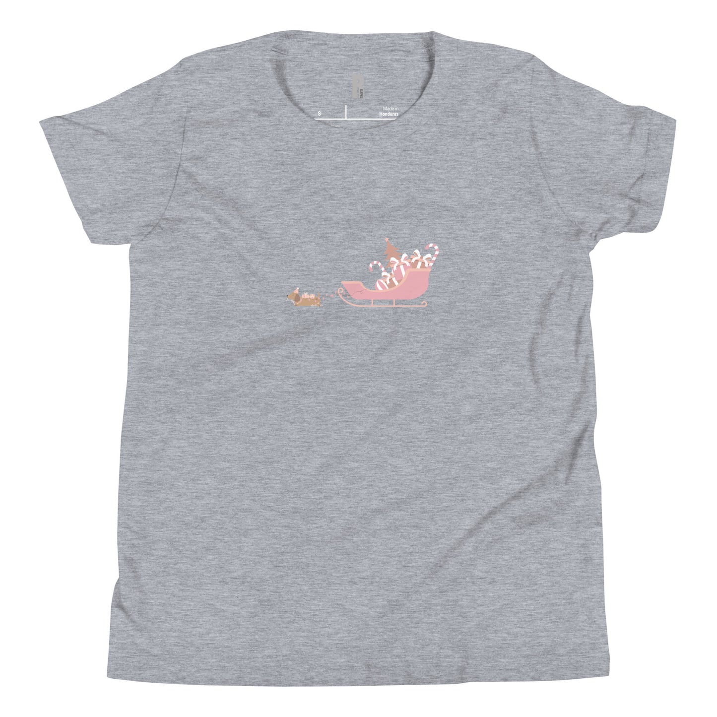 Dachshund Away with the Sleigh Teen T-Shirt