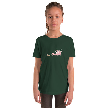 Dachshund Away with the Sleigh Teen T-Shirt