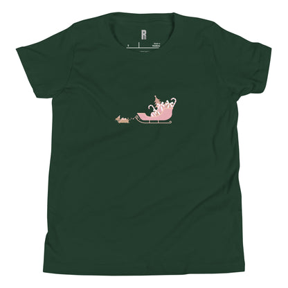 Dachshund Away with the Sleigh Teen T-Shirt